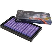 Gallery Oliepastel, L: 7 cm, d 11 mm, dikte 11 mm, violet, 12 stuk/ 1 doos - thumbnail