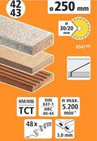 Wolfcraft Kap- en verstekzaagblad | HM | 48 Zähne | Ø250mm | 1 stuk - 6547000 - thumbnail