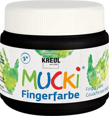Creativ Company Mucki vingerverf - zwart, 150ml