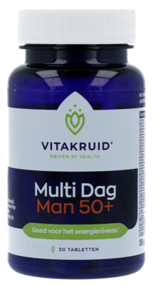 Vitakruid Multi Dag Man 50+ 100% Vegan Tabletten Vitakruid Multi Dag Man 50+ 100% Vegan Tabletten