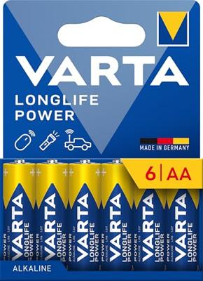 Batterijen Varta longlife power aa - lr06 1,5 V AA LR06 (6 Stuks)