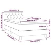 Boxspring met matras stof blauw 80x200 cm - thumbnail