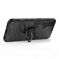 Lunso - Armor backcover hoes met ringhouder - OnePlus Nord CE - Zwart - thumbnail