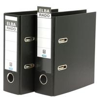 Elba Rado Plast ordner voor ft A5 staand, zwart, rug van 7,5 cm - thumbnail