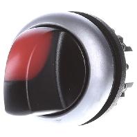 Eaton 216825 M22-WRLK-R Keuzetoets Kunststof frontring Knevel Zwart 1 stuk(s)