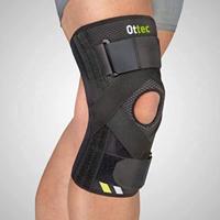 EMO Ottec Kniebrace met banden - S - Zwart - thumbnail