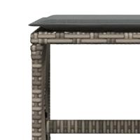 11-delige Tuinset met kussens poly rattan grijs - thumbnail