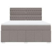 Boxspring met matras stof taupe 180x200 cm - thumbnail