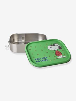 Grote roestvrijstalen lunchbox met scheidingswand en roze Snoopy-print Peanuts x RICE groen Grote roestvrijstalen lunchbox met scheidingswand en roze Snoopy-print Peanuts x RICE groen