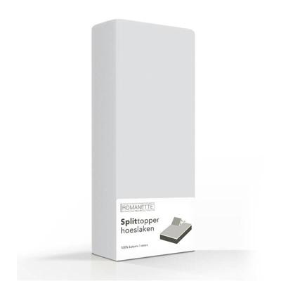 Split-Topper Hoeslaken Romanette Zilver-180 x 210 cm