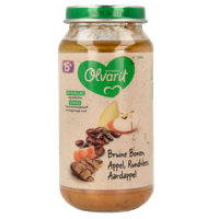 Olvarit Bruine bonen, appel, rundvlees en aardappel 15M06 250 Gram - thumbnail