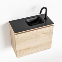 MONDIAZ OLAN 60cm toiletmeubel washed_oak. LEX wastafel urban rechts 1 kraangat - thumbnail