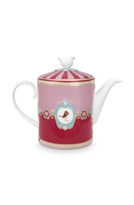 Pip Studio Love Birds Theepot Medium Rood/Roze