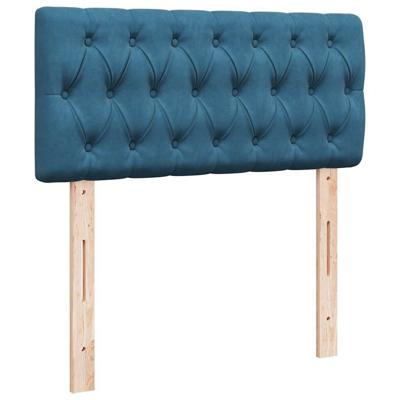 Ottoman bed met matras 80x200cm fluweel donkerblauw