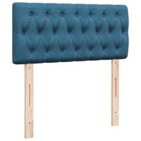 Ottoman bed met matras 80x200cm fluweel donkerblauw - thumbnail