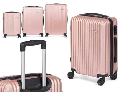 Kofferset Roze Strepen 3 Onderdelen