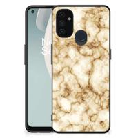 OnePlus Nord N100 Marmeren Print Telefoonhoesje Marmer Goud - thumbnail