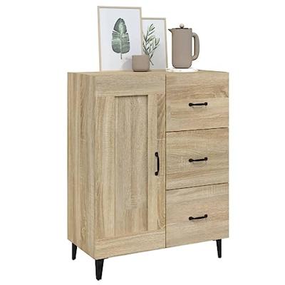 Dressoir 69,5x34x90 cm bewerkt hout sonoma eikenkleurig