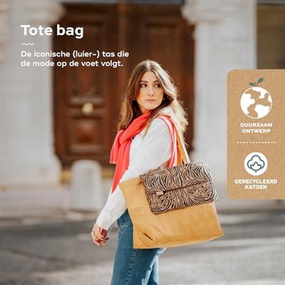 Tote bag BABYMOOV bruin, bedrukt