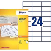 Avery 23521-200 kopieeretiketten ft 70 x 37 mm (b x h), 4800 etiketten, wit - thumbnail