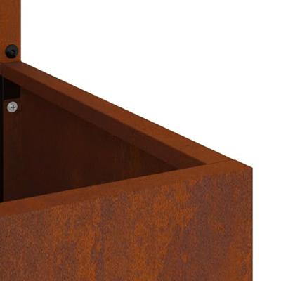 VidaXL Tuin privacy screen bloemen roestig 50 x 140 cm cortenstaal