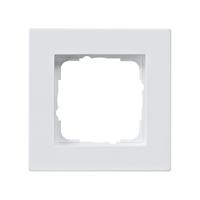 Gira E2 afdekraam 1 voudig vlak 3mm zuiver wit glanzend 0211295 - thumbnail