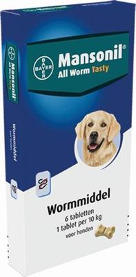 Mansonil hond all worm tabletten
