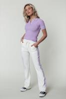 Colourful Rebel Sumi Rib T-shirt  Paars Dames - Slim Fit - Polyester - thumbnail