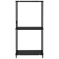 Boekenkast 33,5x39,6x79,7 cm bewerkt hout zwart - thumbnail