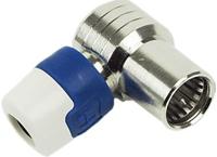 Hirschmann QFA 5 F-connector Male Wit / Blauw - thumbnail