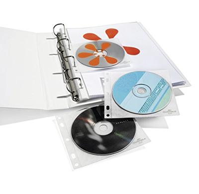 Durable 523919 CD/DVD-ordnerhoes 2 CDs/DVDs/Blu-rays Transparant, Wit Polypropyleen 10 stuk(s) Durable 523919 CD/DVD-ordnerhoes 2 CDs/DVDs/Blu-rays Transparant, Wit Polypropyleen 10 stuk(s)