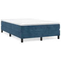 Boxspring met matras fluweel donkerblauw 120x200 cm - thumbnail