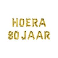 Paperdreams Folie ballon slinger - hoera 80 jaar - thumbnail