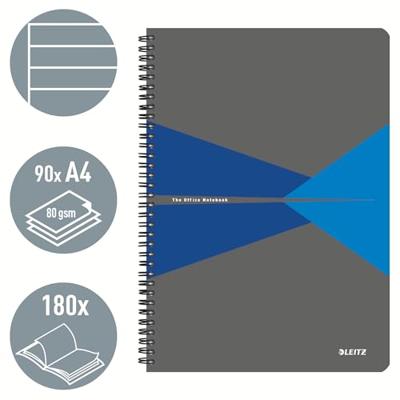 Leitz Office notitieboek, ft A4, kaft in PP, gelijnd, blauw