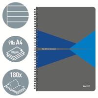 Leitz Office notitieboek, ft A4, kaft in PP, gelijnd, blauw - thumbnail