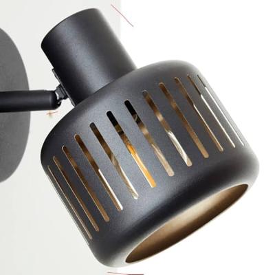Brilliant Zwarte wandlampTyas zwart met goud - 99941/86