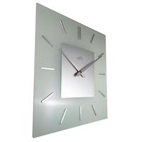 NeXtime NE-3148 Wandklok 40 X 40 Cm, Melkglas, &apos;Stripe Square&apos; Radio Controlled - thumbnail