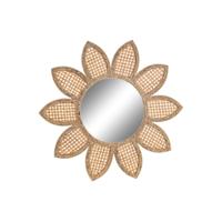 Wandspiegel DKD Home Decor Bruin Natuurlijk Zon Tropisch 60 x 2 x 60 cm - thumbnail