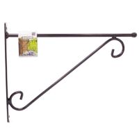 Nature Muurhaak knop zwart h31b39cm - thumbnail
