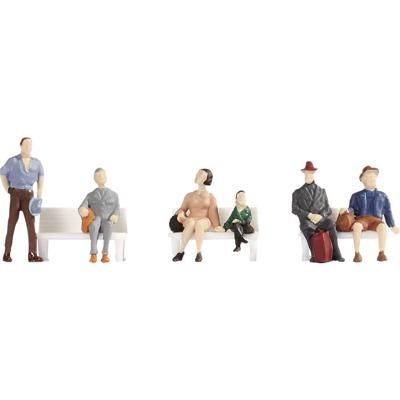 NOCH 18116 H0 Reizigers figuren Geverfd, Zittend