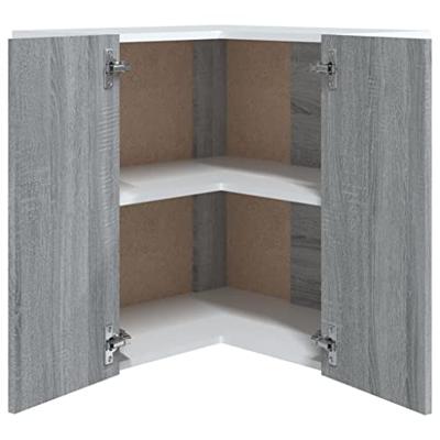Hanghoekkast Lyon 57x57x60 cm bewerkt hout grijs sonoma eikenkleurig