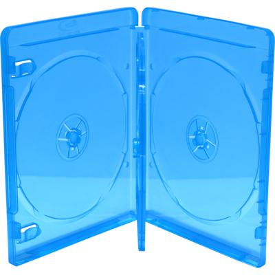 MediaRange BOX38-3-30 CD-doosje Blu-Ray-doos 3 schijven Blauw, Transparant