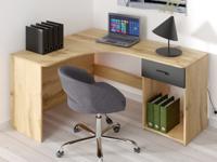 Hoekbureau CORNITO 155 cm wotan eik - thumbnail