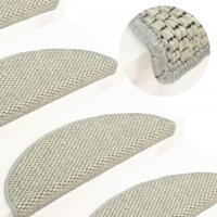 Trapmatten zelfklevend 15 st sisal-look 56x17x3 cm lichtgroen - thumbnail