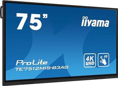 Iiyama ProLite TE7512MIS-B3AG Digital Signage display Energielabel: G (A - G) 189.3 cm 75 inch 3840 x 2160 Pixel 24/7
