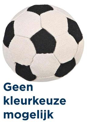 TRIXIE SOFT CANVAS VOETBAL ASSORTI 11X11X11 CM 12 ST