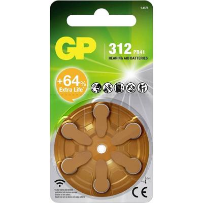GP Batterij voor hoortoestel ZA312 1.4 V 6 stuk(s) Zink-lucht GPPBZZ31F017 GP Batterij voor hoortoestel ZA312 1.4 V 6 stuk(s) Zink-lucht GPPBZZ31F017