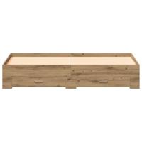 Bedframe met lades artisanaal eikenkleurig 180 x 200 cm - thumbnail