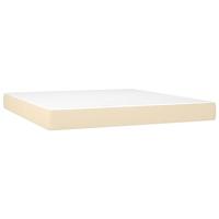 Boxspring met matras en LED stof crèmekleurig 160x200 cm - thumbnail
