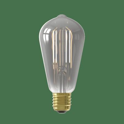 E27 LED-lamp - CALEX - SMART ST64 - Rechte gloeidraad - 7 W - 400 lm - 1800 K - Dimbaar - Smokey